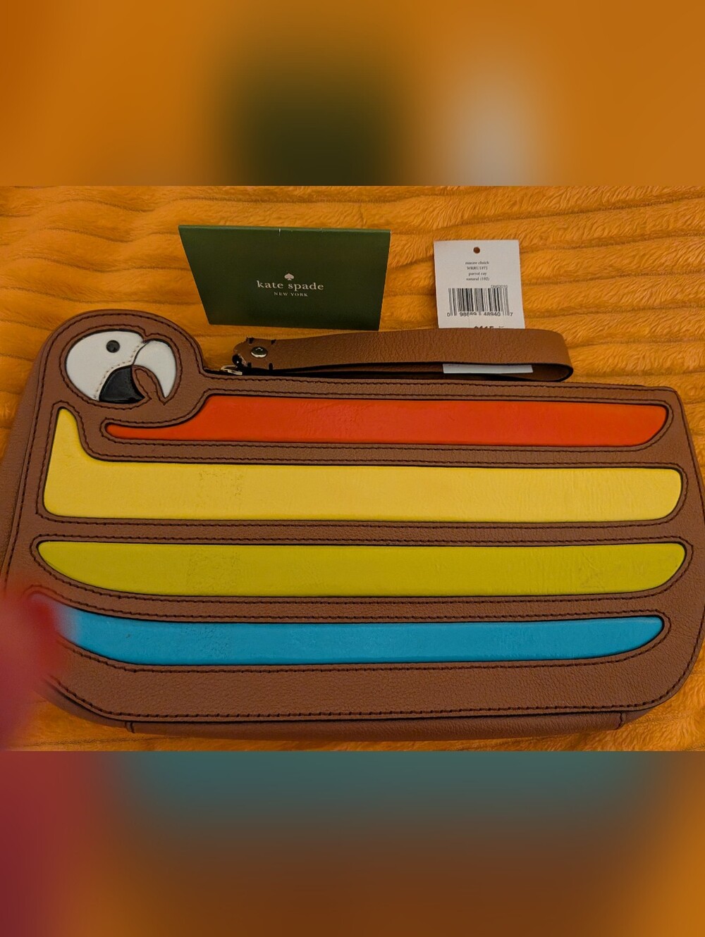kate spade Maccaw Parrot Clutch NWT